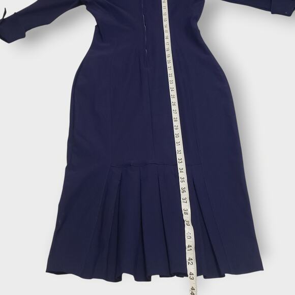 Pinup Couture Lorelei Dress *No Belt* Navy Blue Sz Sm Rockabilly Retro Classic - Picture 13 of 13